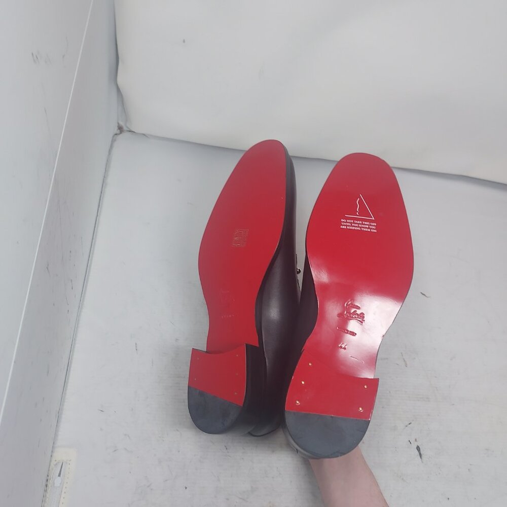 Christian Louboutin Black Chambeliss Leather Oxford Shoe - Picture 2 of 12